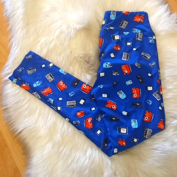 LulaRoe Vintage Electronics Printed Leggings-#1543 - Picture 8 of 10